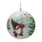 6" Gnome Cardinal Forest Metal Disc Ornaments Set